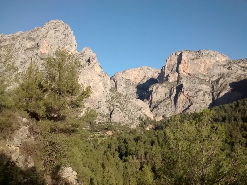 Looking in towards the barranco Tancat