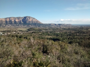 Vast bluk of Montgo in the distance