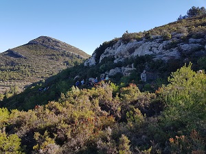 Looking back towards El Cao on the return