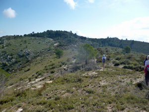 Along our ascent ridge