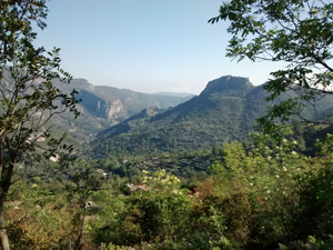 Looking down the Gallinera valley during the ascent