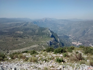 Looking down into the valley