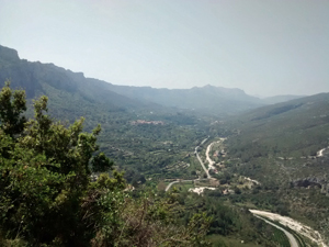 Looking up the valley at other villages