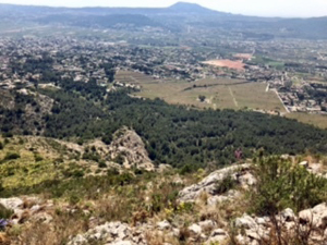 View down from final approach path to the Eye