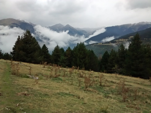 Clouded mountains