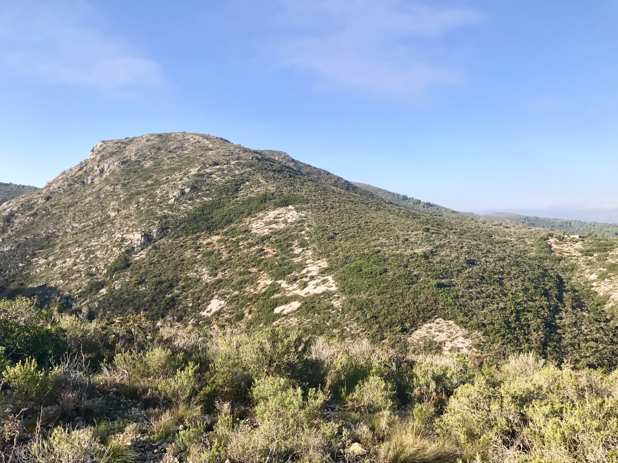 View from approach to Azagador ridge