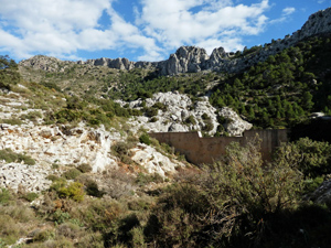 One of the dams in the barranco