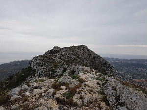 Looking from the Cross to Montgo summit
