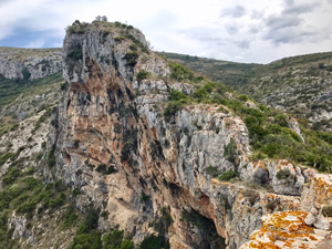 A section of the scrambling leading to the pinnacle crest