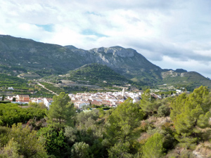 Looking across the Gallinera over Adsubia
