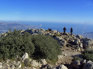 Sea views from the summit