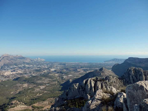 Penyon Ifach and Altea coastline in the far distance