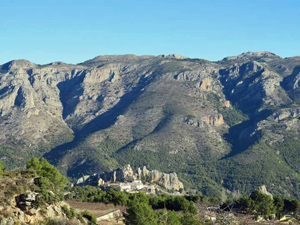 Guadalest nestled in the valley