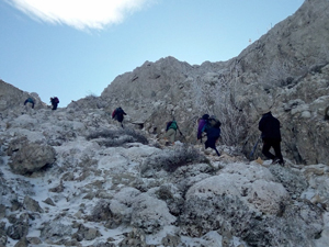 The final climb to the summi