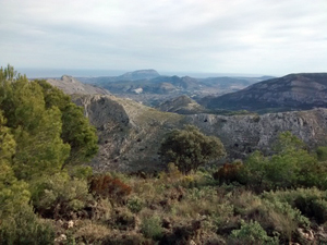 Views towards the coast and Montgo