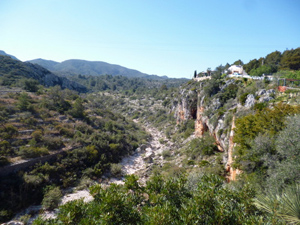 Climbing crag as we leave Gata