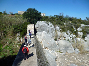 Crossing the dam