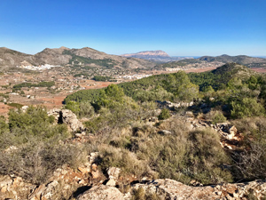 Val de Pop towards Castell dAixa and Montgo