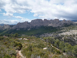 Full range of the ridge from return route