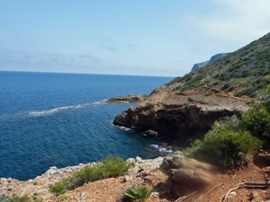 Island opposite cave just emerging