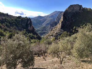 South towards Bolulla from terrace traverse