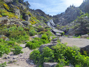 Approaching the waterfall