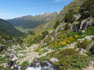 Climbing up the valley