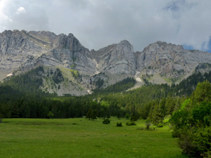 View of the cirque SW from Prat de Cadi