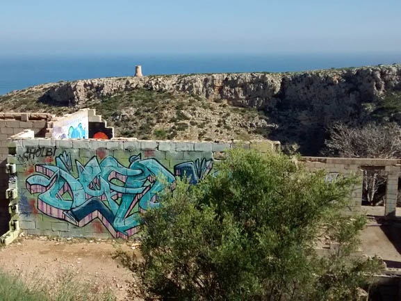 Graffiti and tower