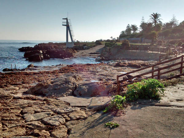 Lookout near the diving board along the seafront