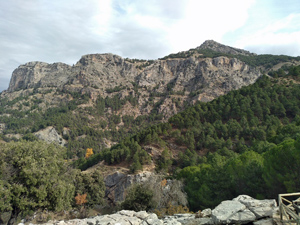 High hills above the town