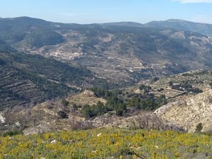 Tollos village from Alt de Serrella