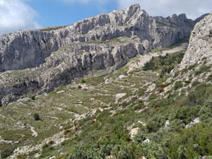 From the col looking back dwon to the Canal