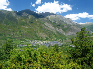 Looking over Benasque town
