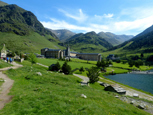 Looking back over the Santuario de Nuria