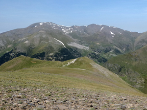 Looking back down our ridge route