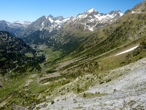 Looking down to the Hospital de Benasque