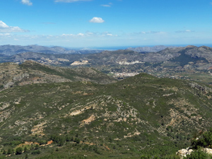 Sweeping views down the ridgeline