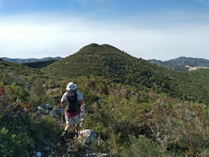 Lonely ridge walking