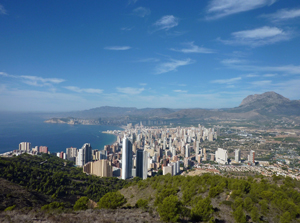 Benidorm looking back from the ridge