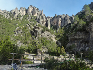 Looking up from the track at the finish