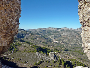 View of Confrides Village from the castle