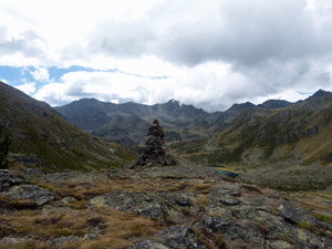 Substantial cairn on our return