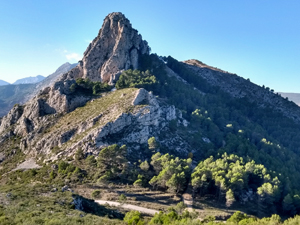 Rocky top with impregnable castle