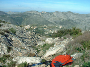 View across to the Mediodia ridge