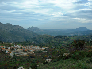 Looking down on the village of Benimaurell