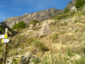 Leaving the acequia to strike up to the cave