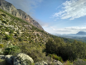 Looking out towards the coast and Montgo