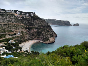 Looking back down at the Cala