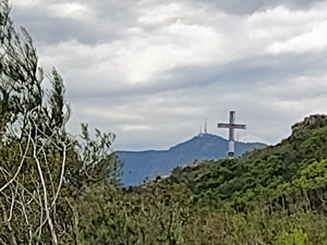 Alt de les Creus and distant Montduver masts